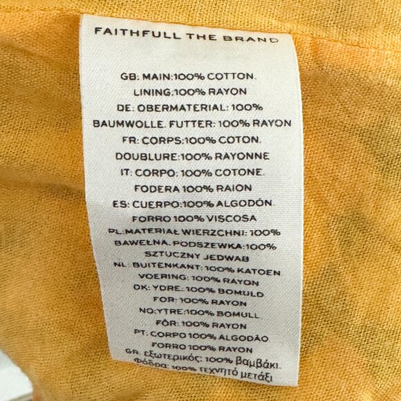 Revolve Faithfull the Brand Khalani Midi Dress Li Reni Floral Yellow Size 4 - Picture 8 of 10